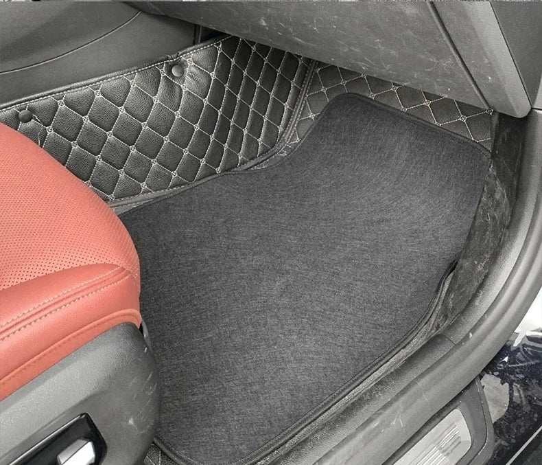 Universal Car Floor Mat Front & Rear Automotive Carpet Floor Mats For Auto SUV Sedans Vans Accessories Dirt and wear-resistant
