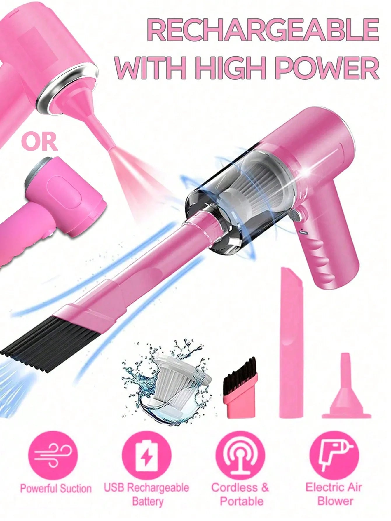 3-in-1 Portable vacuum hoover