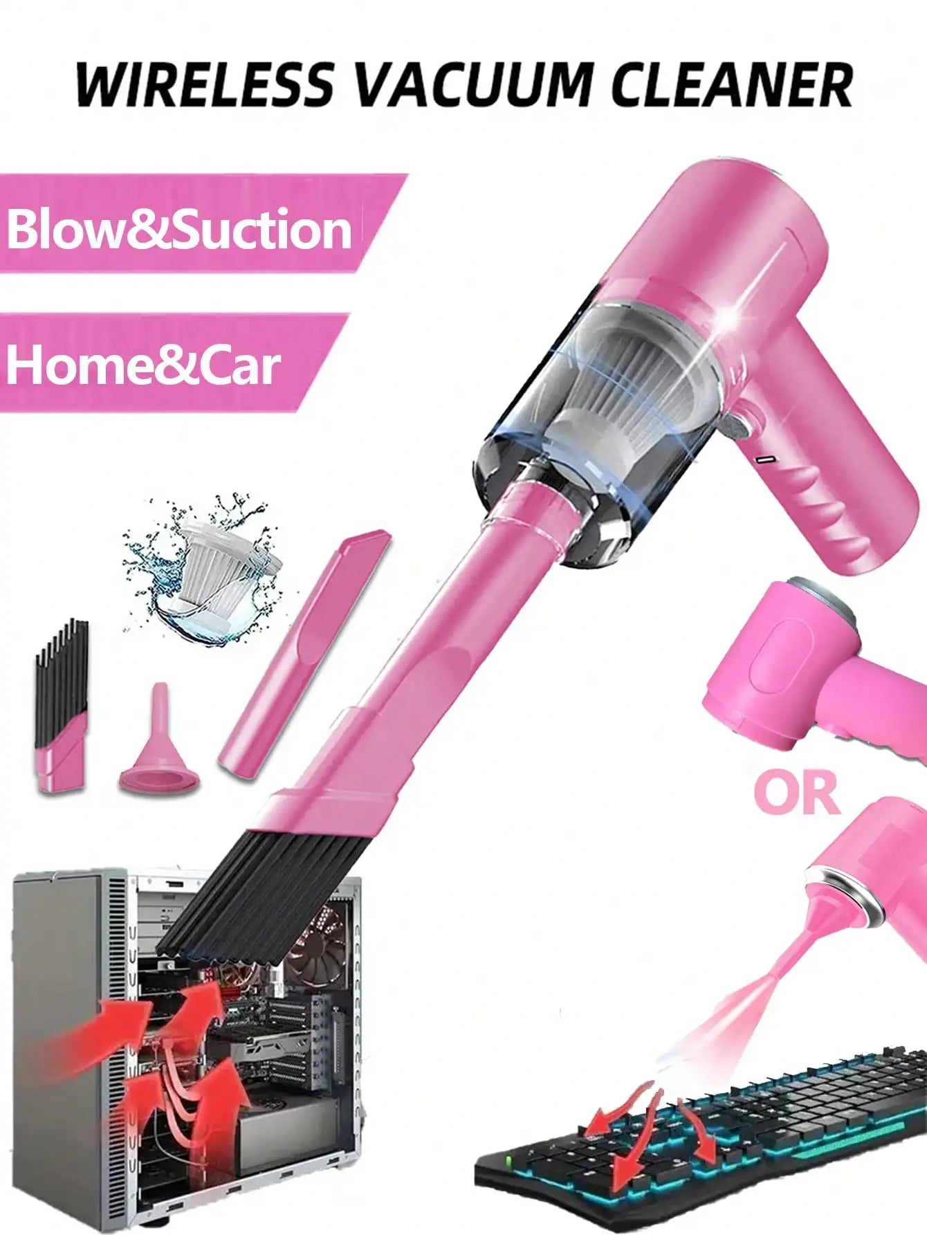 3-in-1 Portable vacuum hoover