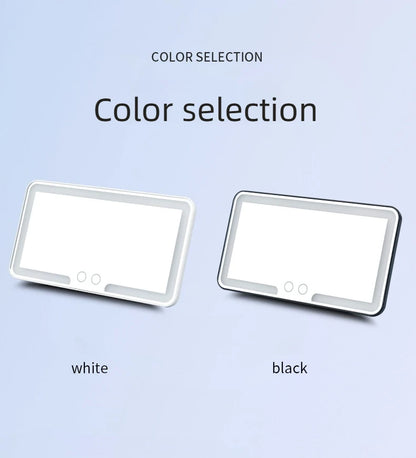 Car Interior Mirrors Sun Visor Plate LED HD Makeup Mirror for Girls Women Rechargeable Fill Light Universal Thin Vanity Mirror